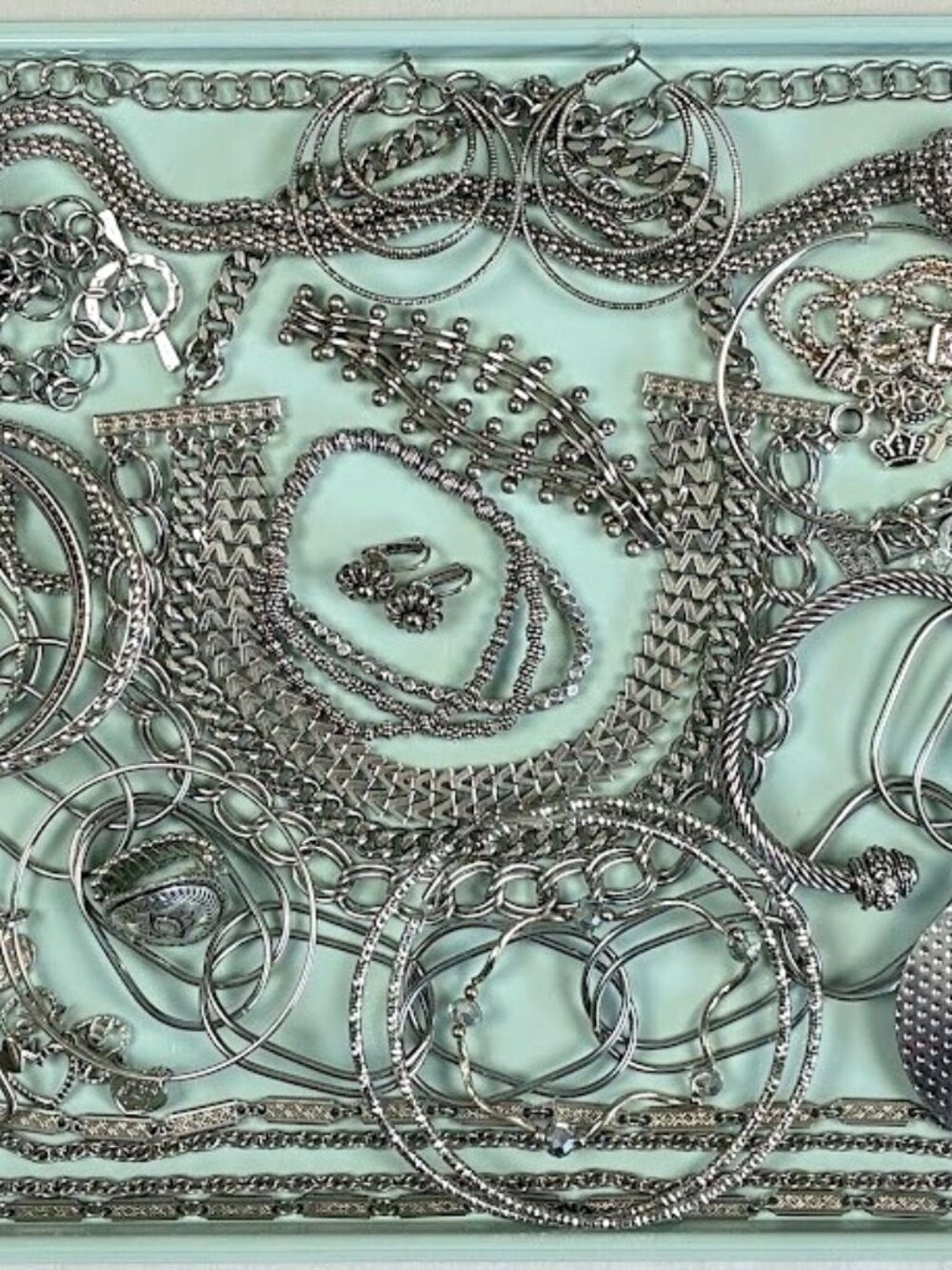Jewelry Lot Silver Tone Wearable Costume Craft Gift Favor Prize 35 Pcs. Fun Mix - Picture 2 of 9